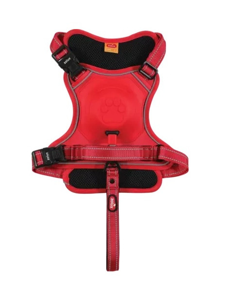 Zolux Szelki ze smyczą automatyczną Easyride XL czerwone