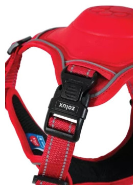 Zolux Szelki ze smyczą automatyczną Easyride XL czerwone