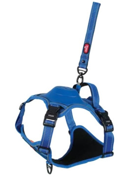 Zolux Szelki ze smyczą automatyczną Easyride XL niebieskie