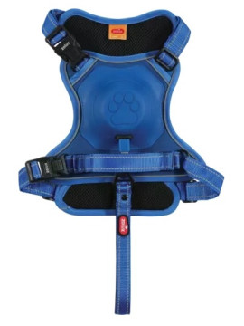 Zolux Szelki ze smyczą automatyczną Easyride L niebieskie