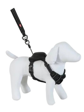 Zolux Szelki ze smyczą automatyczną Easyride M czarne