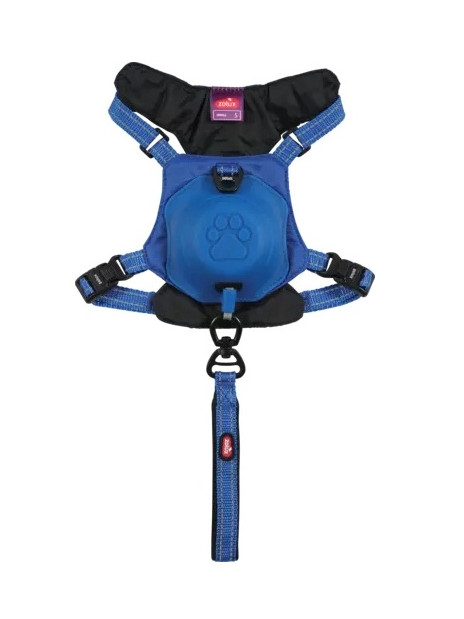 Zolux Szelki ze smyczą automatyczną Easyride M niebieskie