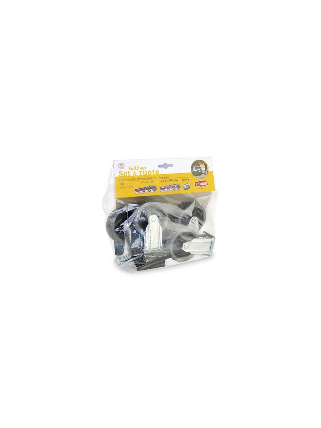 Stefanplast Zestaw 4 kółek do transportera Gulliver IATA 4, 5, 6, 7 [96328]