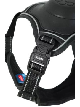 Zolux Szelki ze smyczą automatyczną Easyride XS czarne