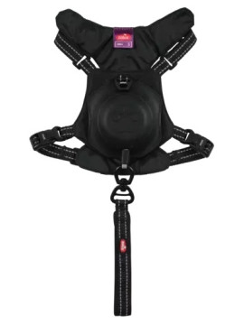 Zolux Szelki ze smyczą automatyczną Easyride S czarne