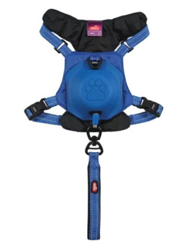 Zolux Szelki ze smyczą automatyczną Easyride S niebieskie