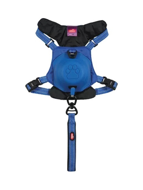 Zolux Szelki ze smyczą automatyczną Easyride S niebieskie