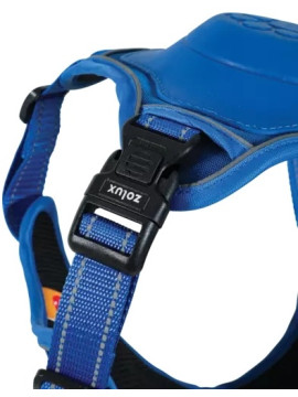Zolux Szelki ze smyczą automatyczną Easyride S niebieskie