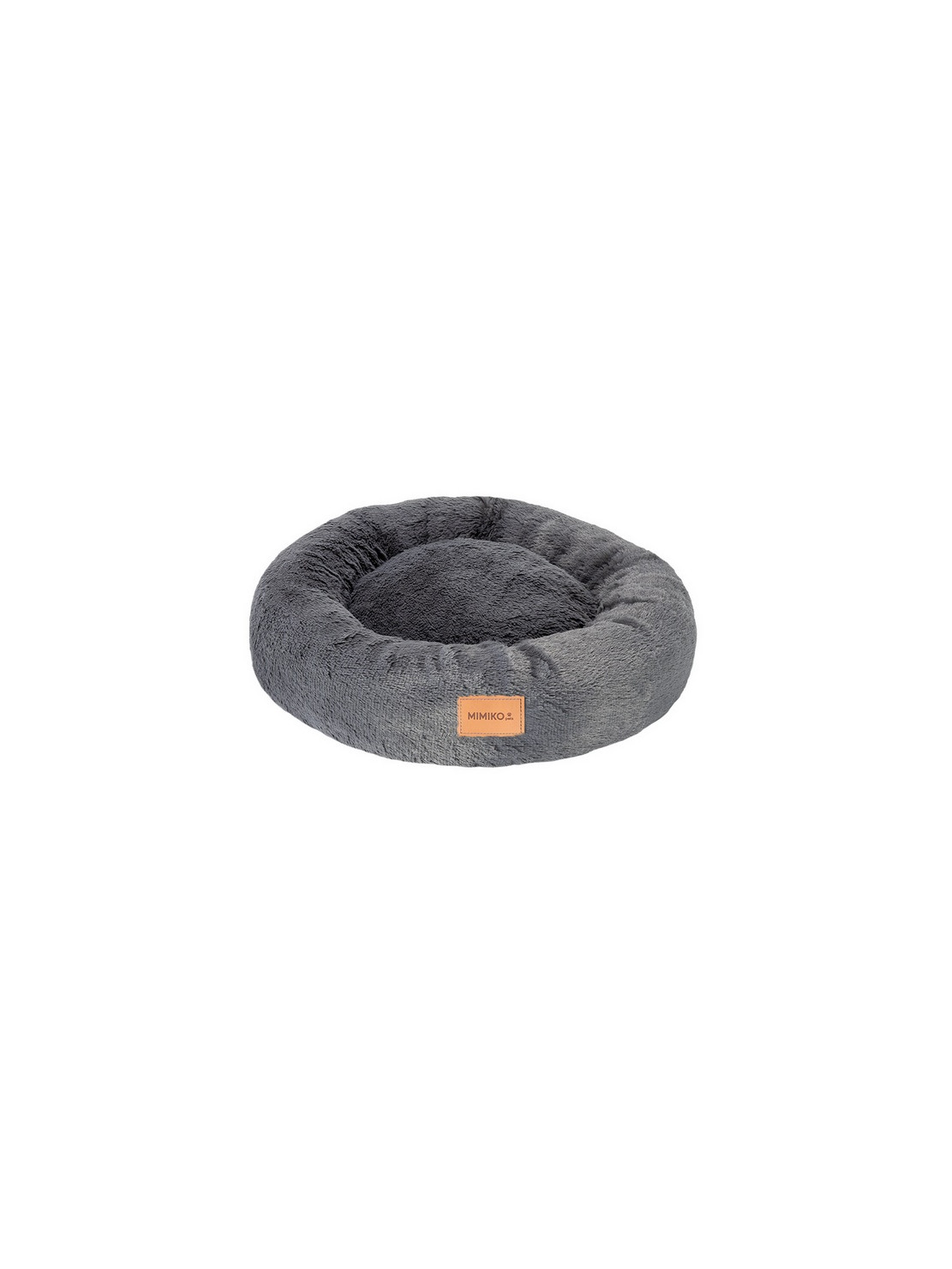 MIMIKO Pets Legowisko Shaggy okrągłe L 60cm grafitowe