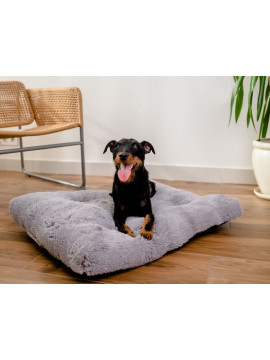 MIMIKO Pets Legowisko Shaggy prostokątne XL 85x65cm szare