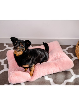 MIMIKO Pets Legowisko Shaggy prostokątne XL 85x65cm różowe