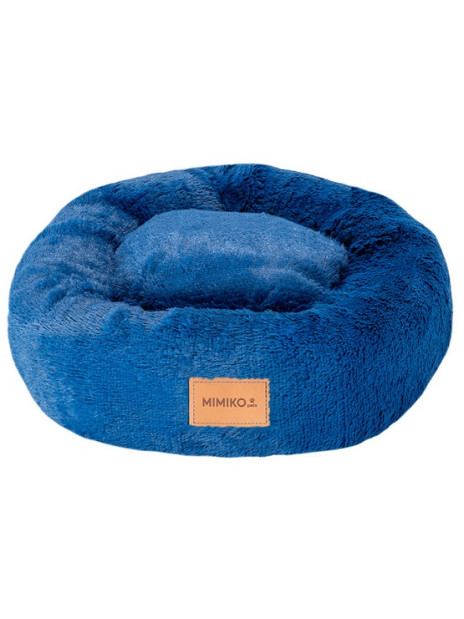 MIMIKO Pets Legowisko Shaggy okrągłe M 45cm chabrowe