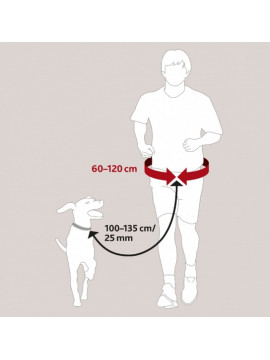 Trixie Pas biodrowy i Smycz Hands Free - zestaw do dogtrekkingu [TX-1275]