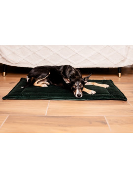 MIMIKO Pets Mata Velvet 100x70cm butelkowa zieleń