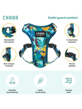 CHABA Szelki Guard Comfort Story III bezuciskowe M 1,6cm Carnival