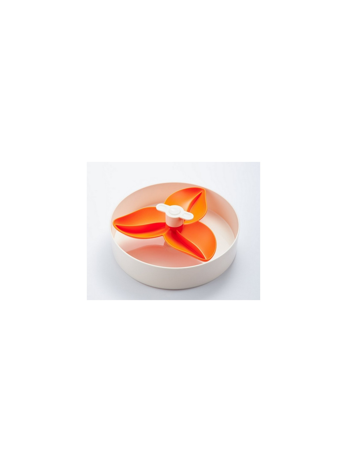 Spin Interaktywna miska Flower/Spin biało-pomarańczowa