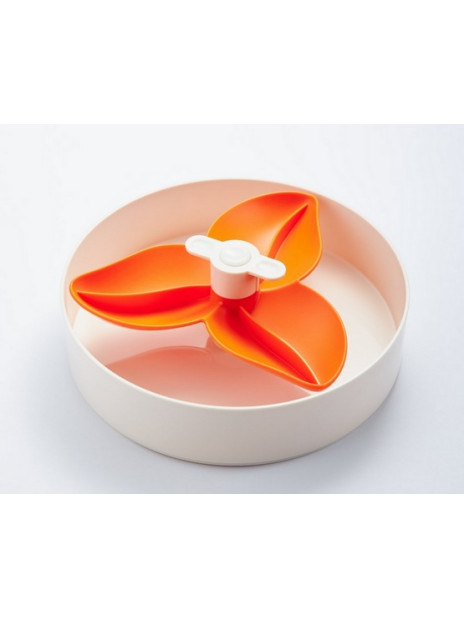 Spin Interaktywna miska Flower/Spin biało-pomarańczowa