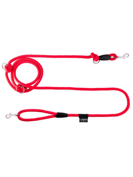 CHABA Smycz linka regulowana - 14mm x 138/260cm czerwona
