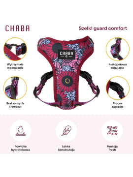 CHABA Szelki Guard Comfort Story III bezuciskowe S 1,6cm Lakota