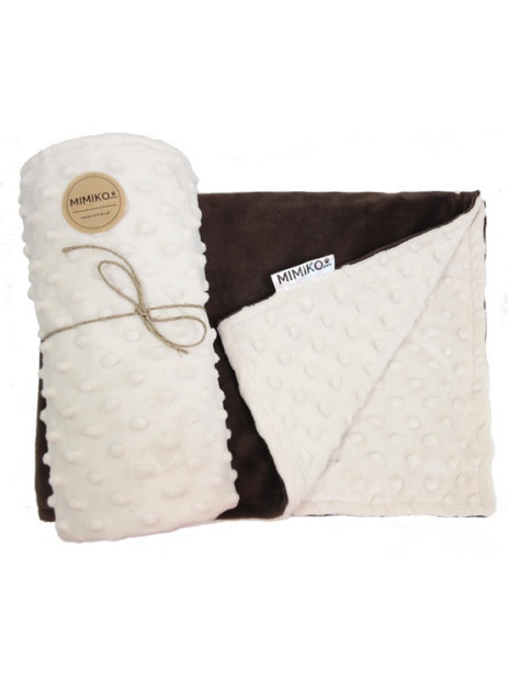 MIMIKO Pets Kocyk Minky-Dot 100x75cm jasny beż / brąz