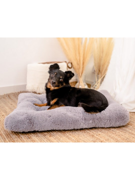 MIMIKO Pets Legowisko Shaggy prostokątne L 65x45cm szare