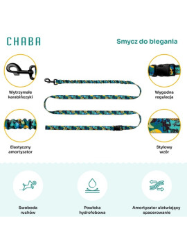 CHABA Smycz z amortyzatorem do biegania Story III L 25mm/280cm Carnival