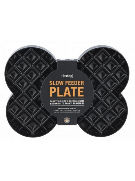 SloDog Slow Feeder Plate Miska spowalniająca duża kość czarna