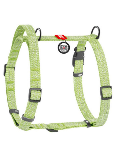 Collar WauDog Re-Cotton Szelki z rączką z regenerowanej bawełny anatomiczne w kształcie litery H, odblaskowe z QR-paszportem, pl