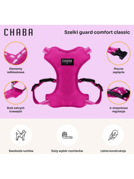 CHABA Szelki Guard Comfort Classic S fuksja