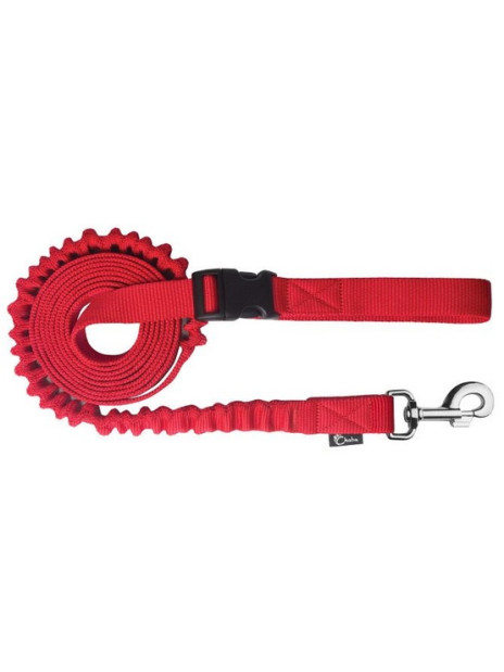 CHABA Smycz taśma do biegania z amortyzatorem 25 czerwona