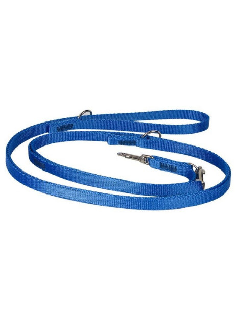 CHABA Smycz taśma regulowana - 25mm x 130/260cm niebieska