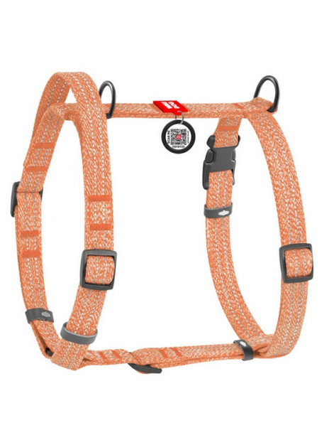 Collar WauDog Re-Cotton Szelki z rączką z regenerowanej bawełny anatomiczne w kształcie litery H, odblaskowe z QR-paszportem, pl