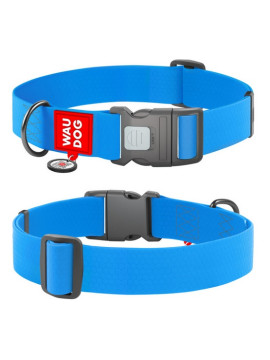 Collar Waterproof Obroża wodoodporna z QR-paszportem, plastikowy fastex, XXL 35mm/46-70cm niebieska