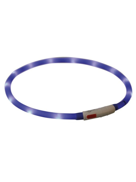 Trixie Opaska LED USB silikonowa XS-XL 70/1cm królewski niebieski