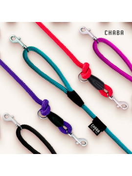 CHABA Smycz linka regulowana - 6mm x 138/260cm czarna