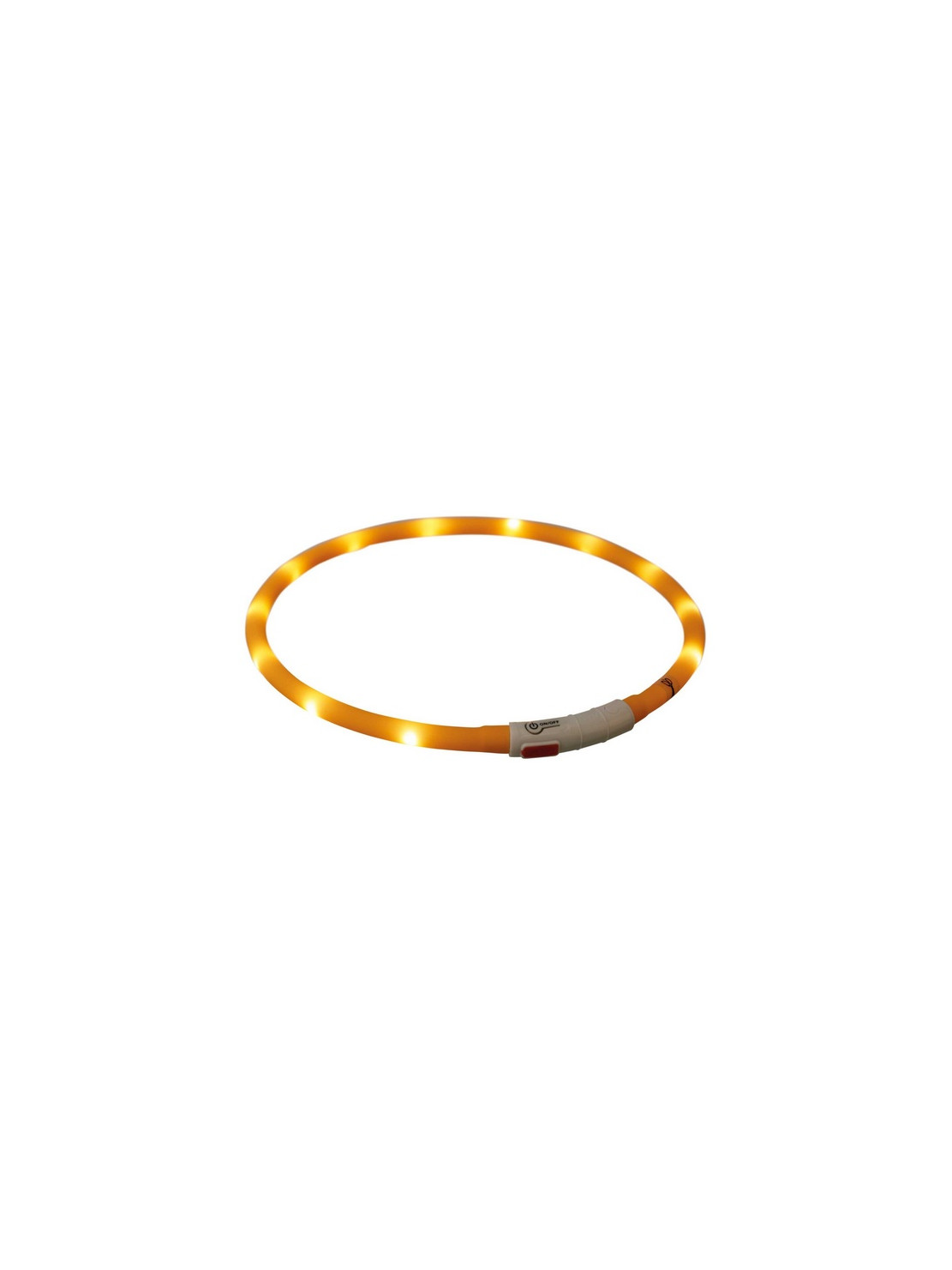 Trixie Opaska LED USB silikonowa XS-XL 70/1cm pomarańczowa