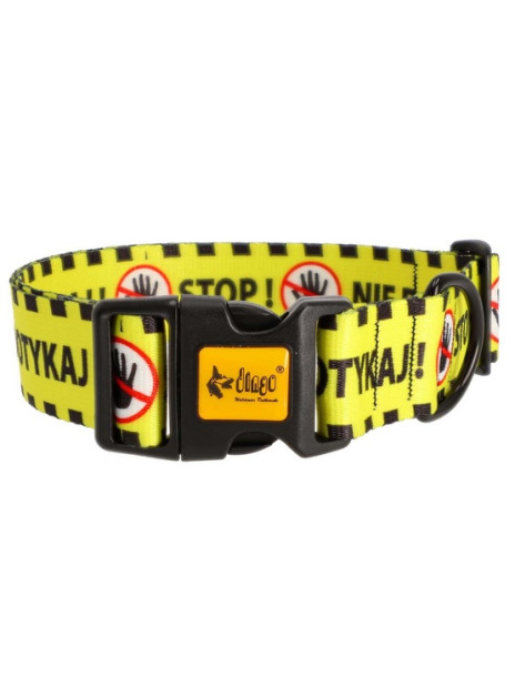 Dingo Obroża regulowana City - Nie Dotykaj 4,0cm/75cm