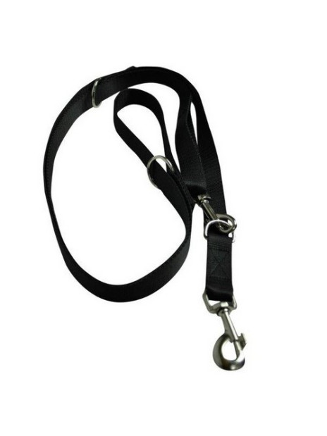 CHABA Smycz taśma regulowana - 20mm x 130/260cm czarna