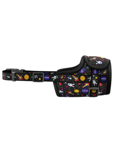Collar WauDog Nylon Kaganiec, plastikowy fastex, wzór NASA, rozmiar 4 [35-43cm]