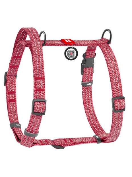 Collar WauDog Re-Cotton Szelki z rączką z regenerowanej bawełny anatomiczne w kształcie litery H, odblaskowe z QR-paszportem, pl