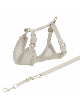 Trixie Szelki ze smyczą Junior 26-34cm jasnoszare [15560]