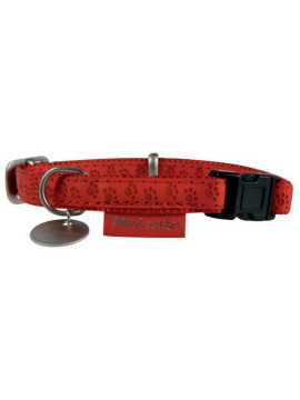 Zolux Obroża regulowana Mac Leather 25mm Czerwona [522045RO]