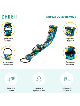CHABA Obroża półzaciskowa Story III L Carnival