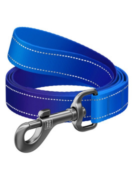 Collar WauDog Nylon Mono Smycz nylonowa odblaskowa L-XXL 25mm/200cm niebieska