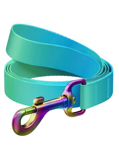 Collar WauDog Recycled Smycz nylonowa, gradient M 20mm/122cm niebieski
