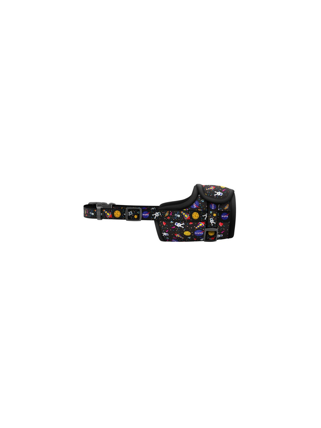 Collar WauDog Nylon Kaganiec, plastikowy fastex, wzór NASA, rozmiar 3 [25-34cm]