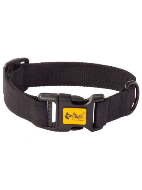 Dingo Obroża regulowana z taśmy bawełnianej 2,5x55cm czarna