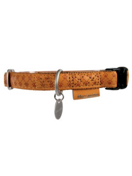 Zolux Obroża regulowana Mac Leather 20mm Żółta [522040JA]