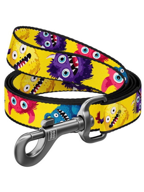 Collar WauDog Nylon Smycz nylonowa S 15mm/200cm, wzór FUTRZANE POTWORY