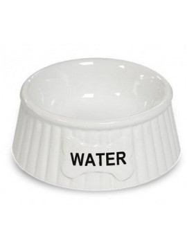 Yarro/Moderna Miska ceramiczna dla psa Water biała [Y2754]